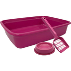 Kit Gato 3 Peças Bandeja Pá e Comedouro Antiformiga