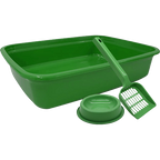 Kit Gato 3 Peças Bandeja Pá e Comedouro Antiformiga