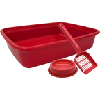 Kit Gato 3 Peças Bandeja Pá e Comedouro Antiformiga